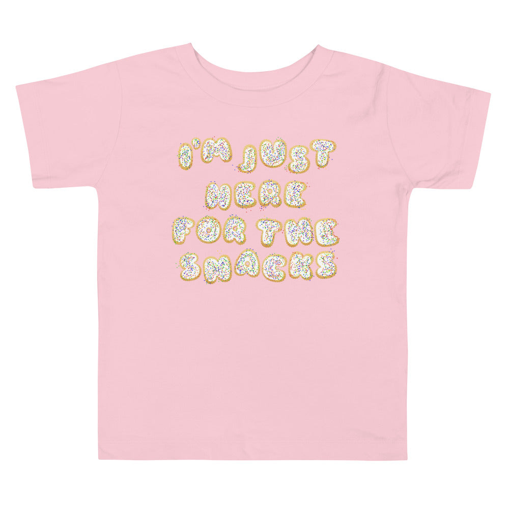 I'm Just Here for the Snacks Toddler Shirt