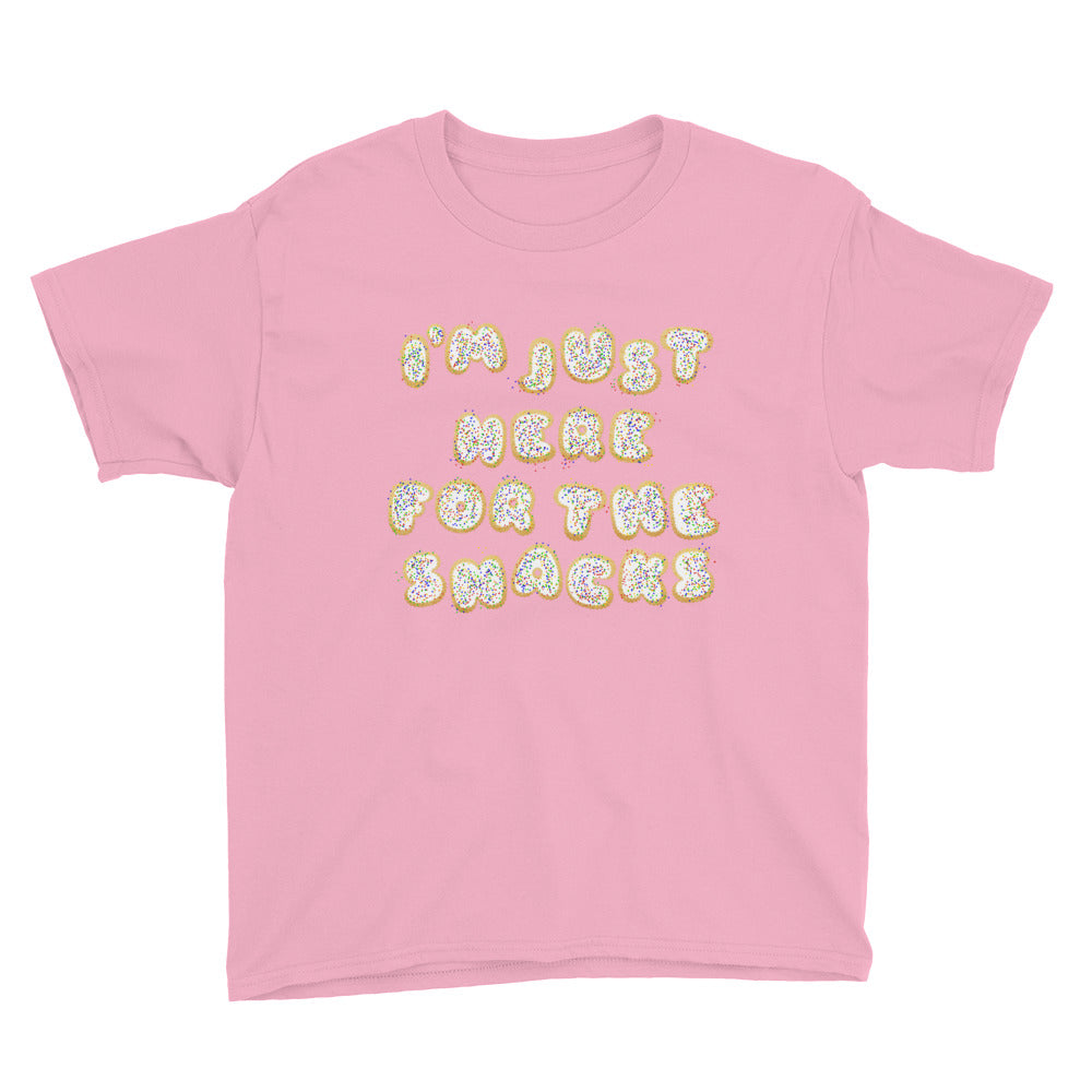 I'm Just Here for the Snacks YOUTH Shirt