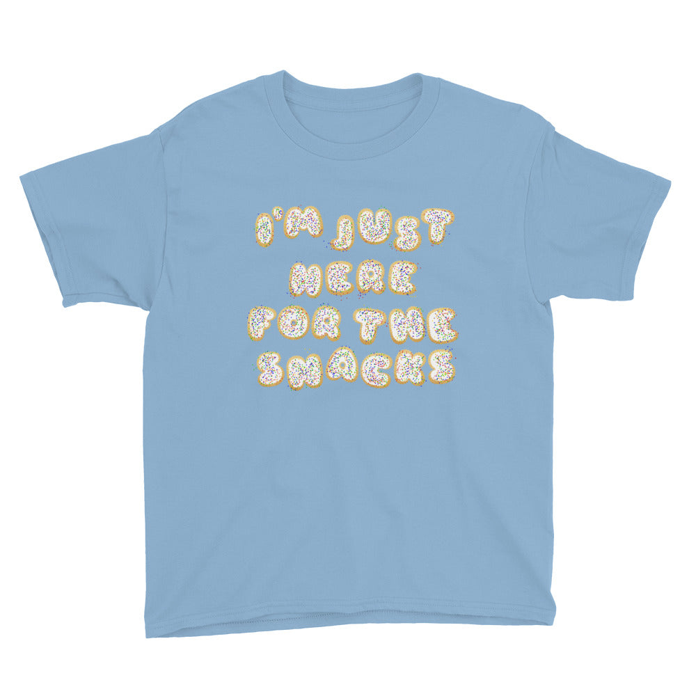 I'm Just Here for the Snacks YOUTH Shirt